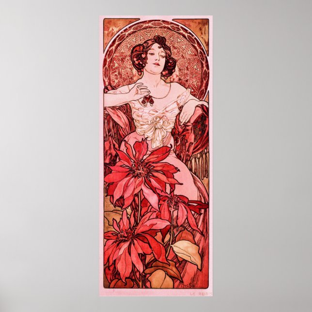 Poster A Ruby de Alphonse Mucha (Frente)
