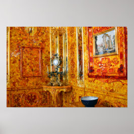 Poster A Sala Amber no Palácio de Catherine, Rússia 12x8