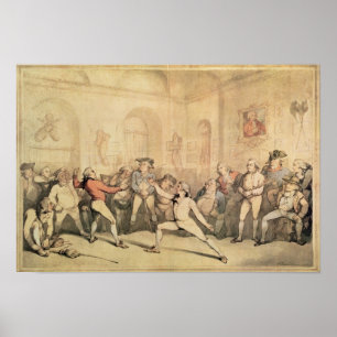 Póster A sala de cerco de Angelo, bar. 1787