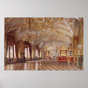 Póster A sala de estar Dourado