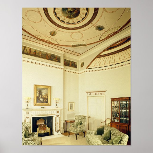Póster A Sala Etruscan projetada por Robert Adam (Frente)