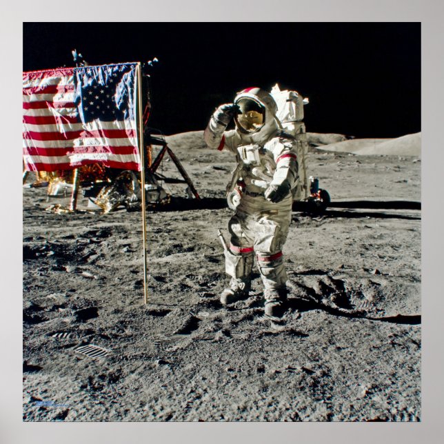 Póster A Salute de Herói do Apolo 17 (Frente)