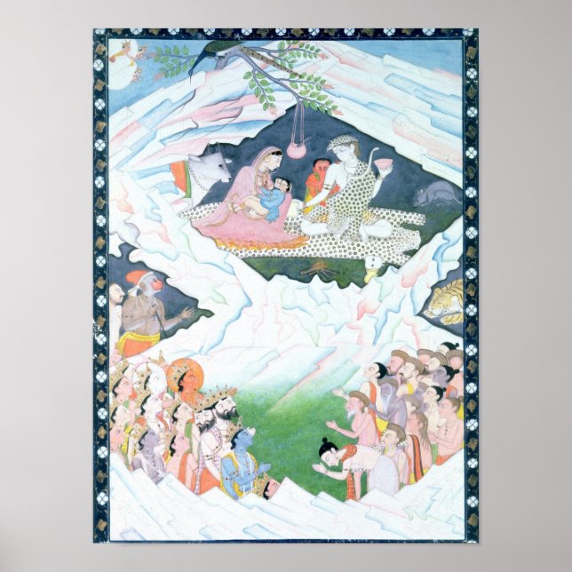 Póster A Santa Família de Shiva e Parvati (Frente)