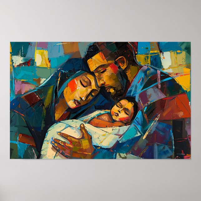 Poster A Santa Família para o Natal (Frente)