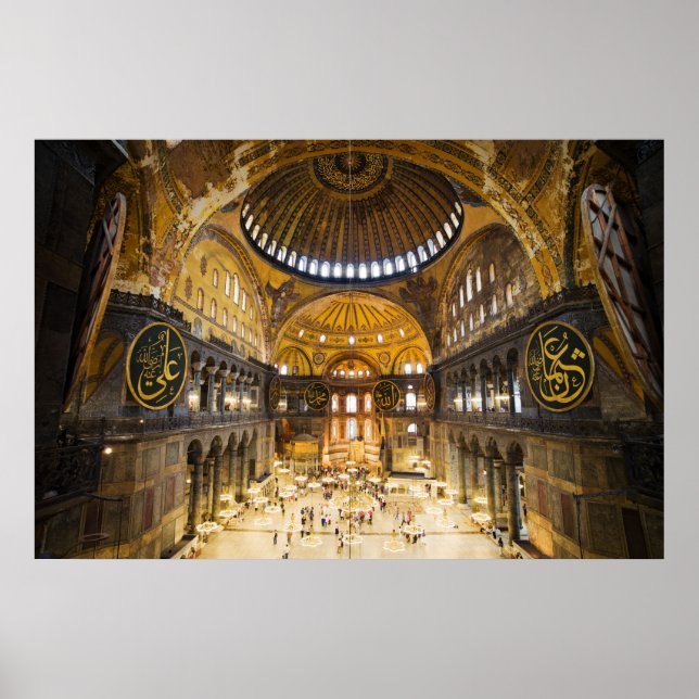 Poster A Santa Sofia Interior em Istambul (Frente)