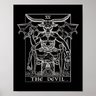Poster A Satã do Dia das Bruxas Gótica do Cartaz do Diabo
