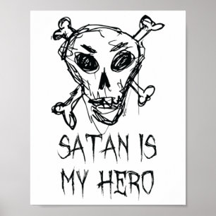 Poster A satã É O Meu Hero Halloween Costume Design