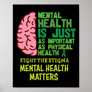 Poster A Saúde É Tão Importante Quanto A Pró Mental Físic
