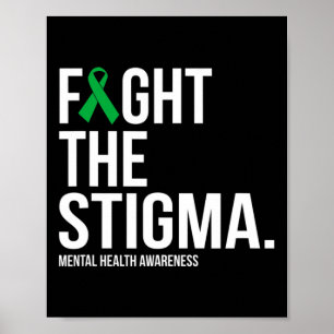 Poster A saúde mental da fita verde-estigma