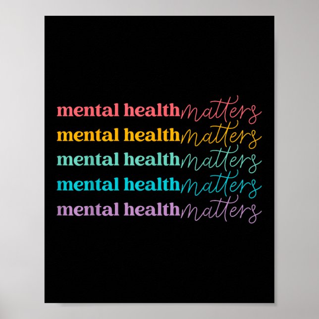 Poster A Saúde Mental Deve Ser Uma Consciência Mental De  (Frente)