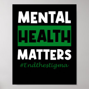 Poster A Saúde Mental Põe Fim À Consciência Do Estigma