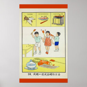 Poster A saúde pública, batalha voa, Formosa 1959