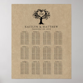 Poster A Sede Da Coleção De Casamentos De Árvores Do Cora