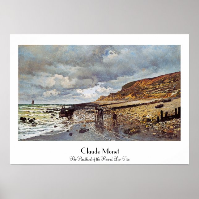 Póster A sede do Heve no Low Tide Claude Monet (Frente)