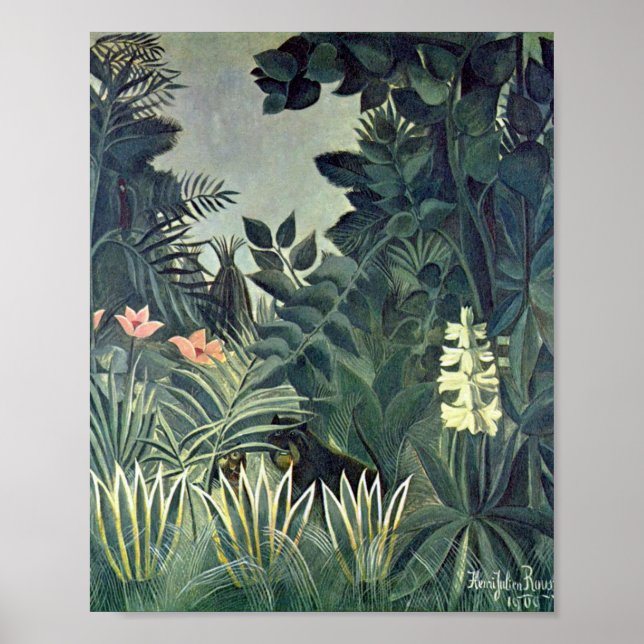 Poster A selva equatorial de Henri Rousseau (Frente)