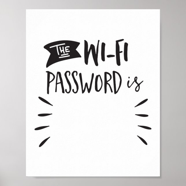 Poster A Senha Wi-Fi É: (Frente)