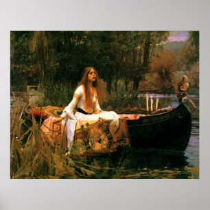 Poster A senhora canvas de belas artes do ~ de Shalott