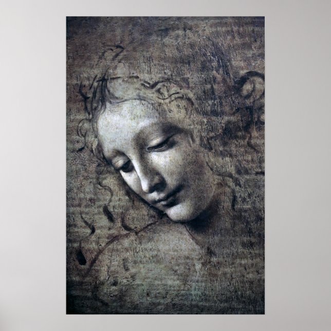 Poster A Senhora com Cabelo Descascado, Leonardo da Vinci (Frente)