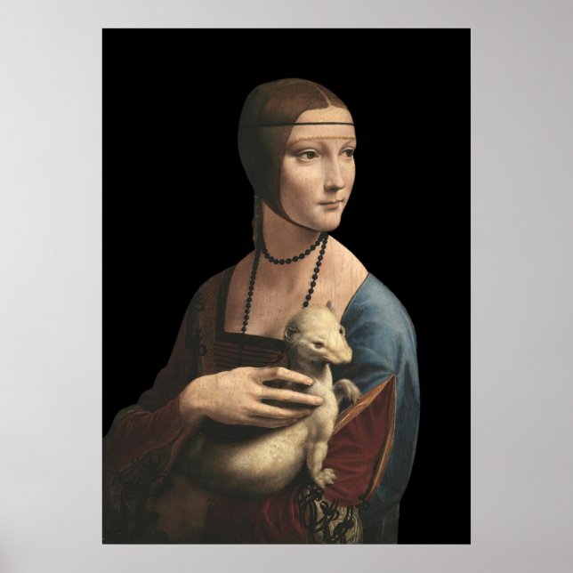 Poster A Senhora com um Ermine - Leonardo Da Vinci (Frente)