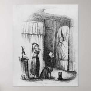 Póster A senhora de meia idade na sala Dobro-Colocada