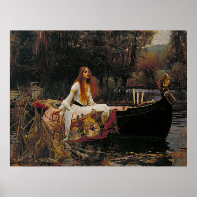 Póster A Senhora de Shalott, John William Waterhouse (Frente)