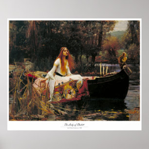 PÓSTER A SENHORA DE SHALOTT - JOHN WILLIAM WATERHOUSE