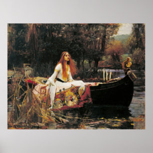 Poster A Senhora de Shalott por John William Waterhouse