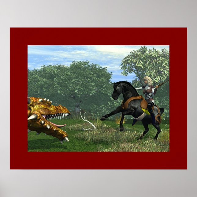 Póster A Senhora e o Dragão (Frente)