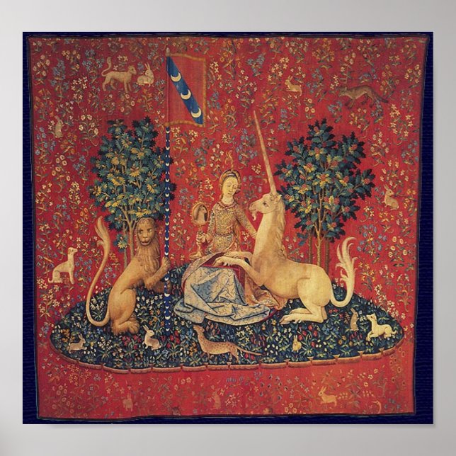 Poster A Senhora e o Unicórnio (Frente)