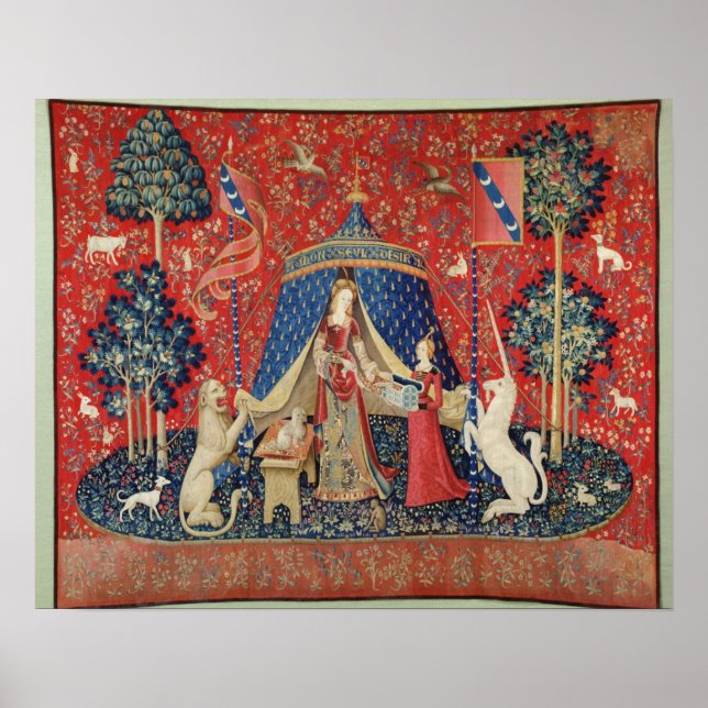 Poster A Senhora e o Unicórnio: "Ao meu único desejo" (Frente)