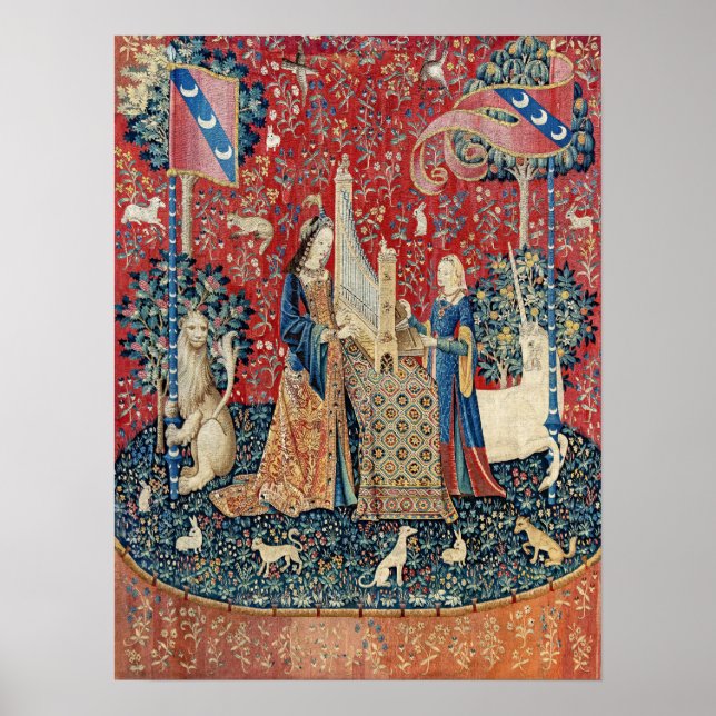 Poster A Senhora e o Unicórnio, Audição (Frente)