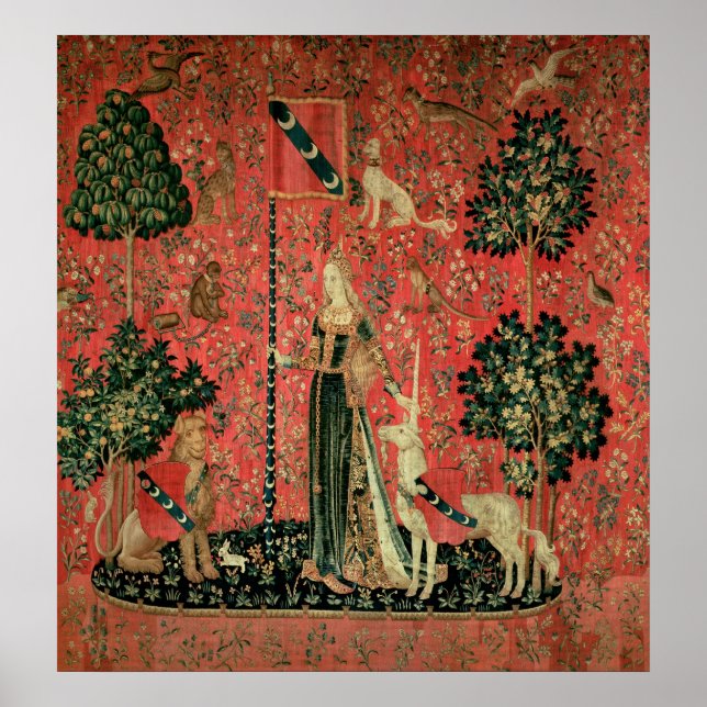 Póster A Senhora e o Unicórnio: "Toque" (Frente)