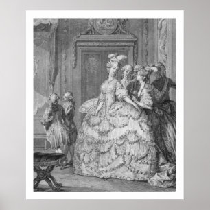 Póster A Senhora-em-Espera da rainha, gravada por P.A.
