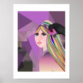 Poster A senhora tem o design criativo do corvo LeeMarie