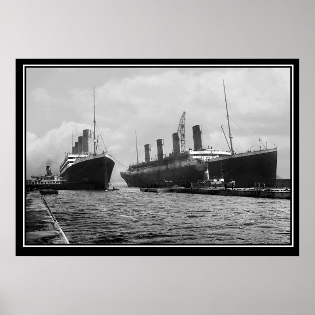 Poster A série Titanic Cartaz Olympic e Titanic (Frente)