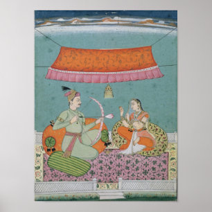 Póster A seta de Lotus, Bilaspur, c.1750