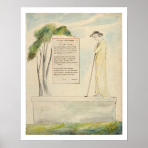 Poster A Shepherd Reading the Epitaph, from Elegy Written