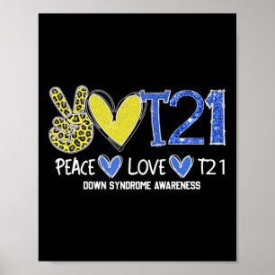 Poster A Síndrome de Abaixo da Fita Amarela Azul T21 Peac