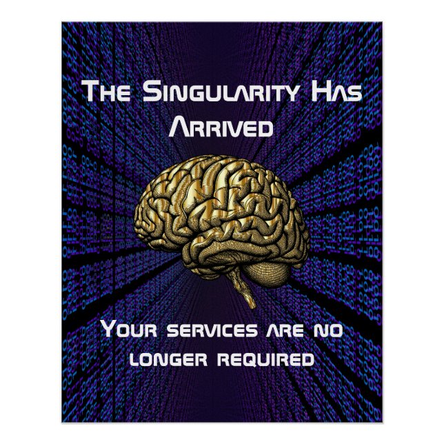 Póster A Singularidade da IA Chegou (Frente)