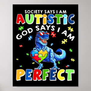 Poster A sociedade diz que eu sou autista, Deus diz que s