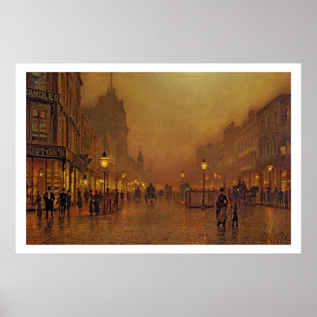 Póster A Street at Night (petróleo no painel) (Frente)