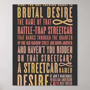 Poster A Streetcar Named Desire Quote 