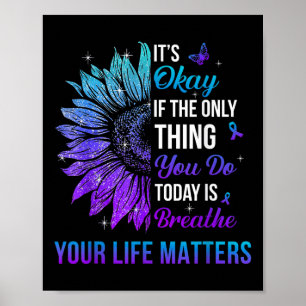 Poster A Sua Vida É A Prevenção Do Suicídio Mulheres