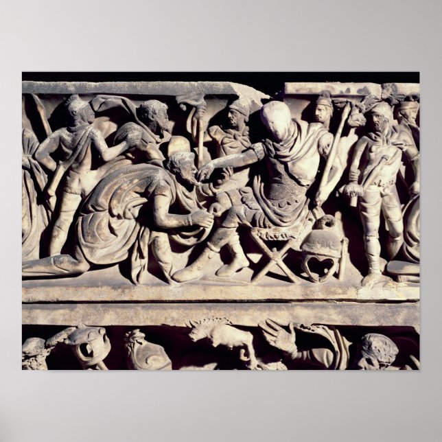 Poster A submissão de um bárbaro a um romano (Frente)