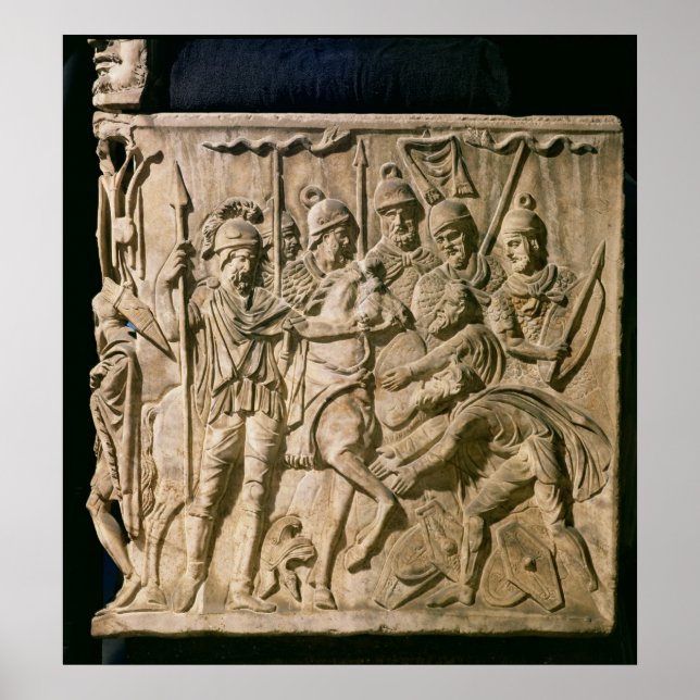 Póster A submissão de um bárbaro a uma tropa romana (Frente)