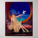 Poster A Sultana de Henry Clive<br><div class="desc">Esta é uma impressão digitalmente aprimorada de uma pintura de óleo de fantasia árabe Art Deco 1925 intitulada "Sultana" de Henry Clive.</div>