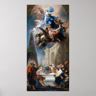 Poster A suposição do Virgin Mary. abençoado