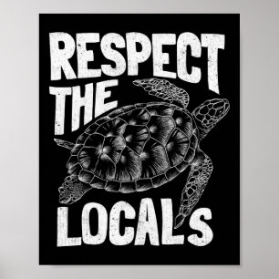 Poster A Tartaruga Oceânica Do Dia Da Terra Respeita Os E