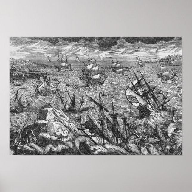 Póster A tempestade de Excelentes na Inglaterra (Frente)