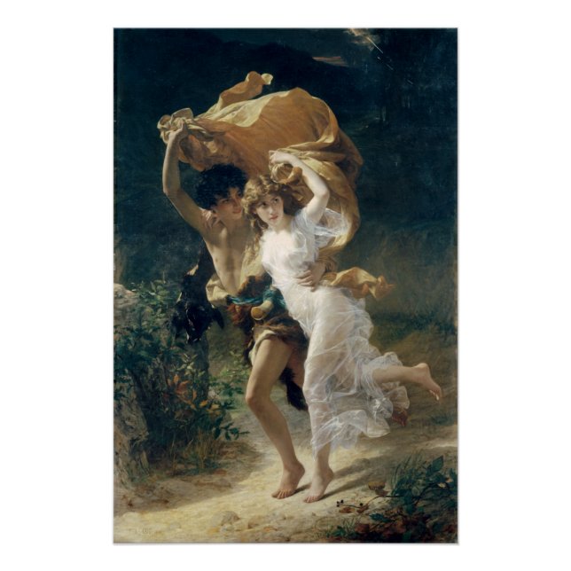 Póster A Tempestade de Pierre Auguste Cot (Frente)